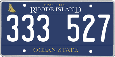 RI license plate 333527