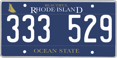 RI license plate 333529