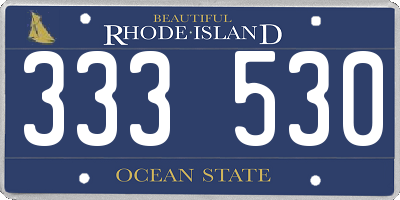 RI license plate 333530