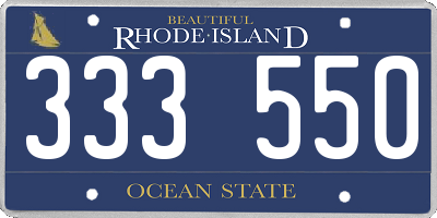 RI license plate 333550