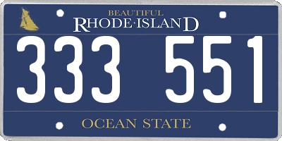 RI license plate 333551
