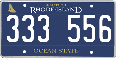 RI license plate 333556