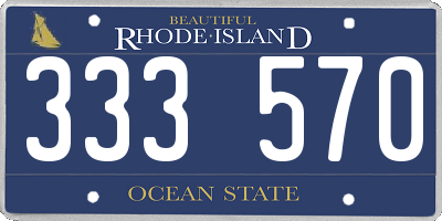 RI license plate 333570