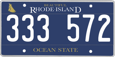 RI license plate 333572