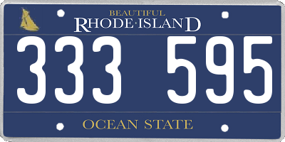 RI license plate 333595