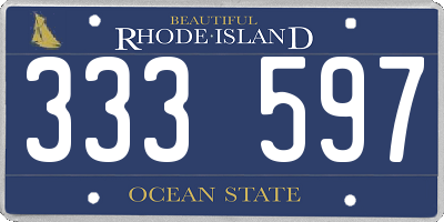 RI license plate 333597