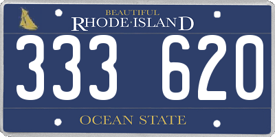 RI license plate 333620