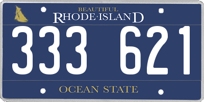 RI license plate 333621