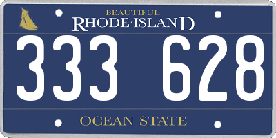 RI license plate 333628