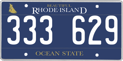 RI license plate 333629