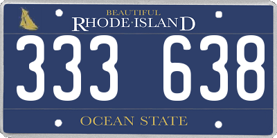 RI license plate 333638