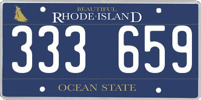 RI license plate 333659