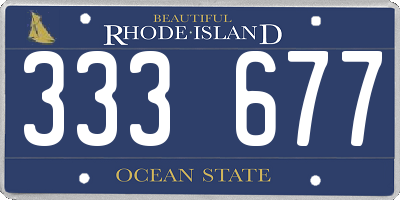 RI license plate 333677