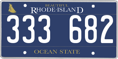 RI license plate 333682
