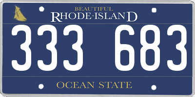 RI license plate 333683