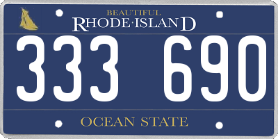 RI license plate 333690