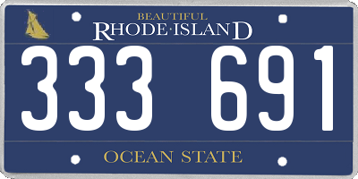 RI license plate 333691