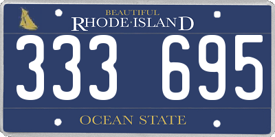 RI license plate 333695