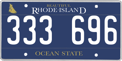 RI license plate 333696