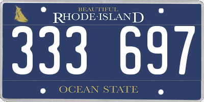RI license plate 333697
