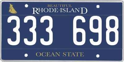 RI license plate 333698