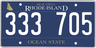 RI license plate 333705