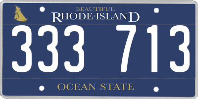 RI license plate 333713