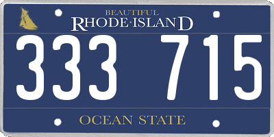 RI license plate 333715