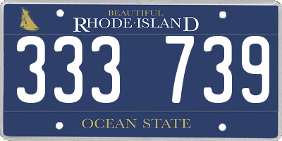 RI license plate 333739