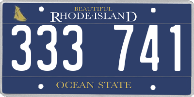 RI license plate 333741