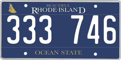RI license plate 333746