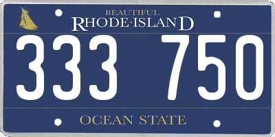RI license plate 333750