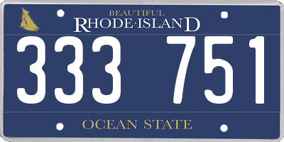 RI license plate 333751