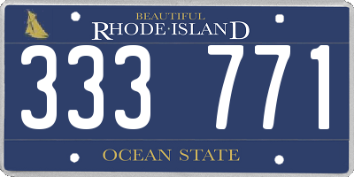 RI license plate 333771