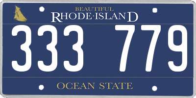 RI license plate 333779