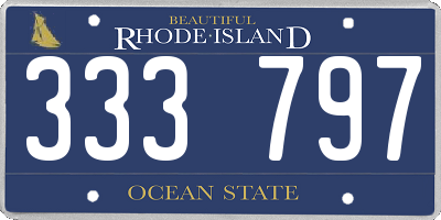 RI license plate 333797
