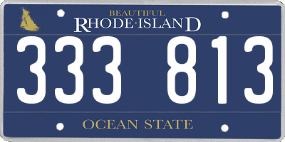 RI license plate 333813