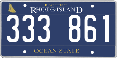 RI license plate 333861