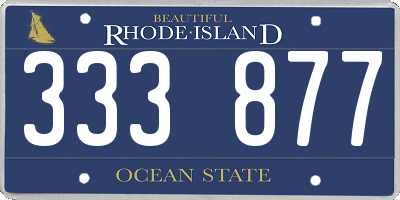 RI license plate 333877
