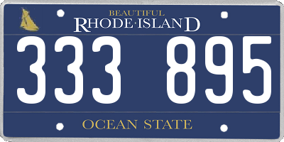 RI license plate 333895
