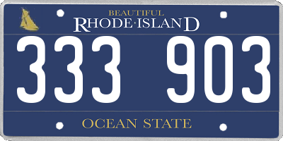 RI license plate 333903