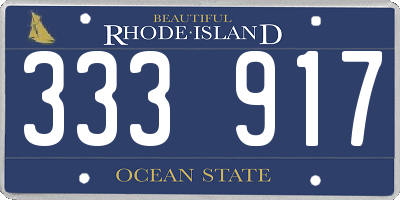 RI license plate 333917