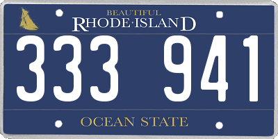 RI license plate 333941