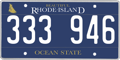 RI license plate 333946
