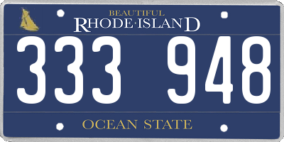 RI license plate 333948