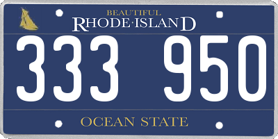 RI license plate 333950
