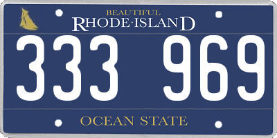 RI license plate 333969