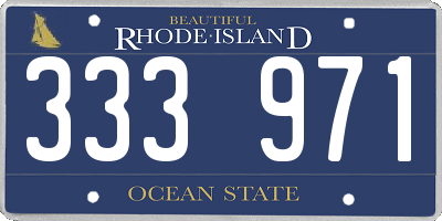 RI license plate 333971