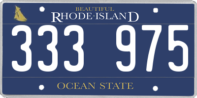 RI license plate 333975