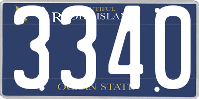 RI license plate 3340